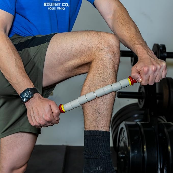 Massage Stick 18" Flexible Handheld Spindle Massage Roller (Will Contour to Any Muscle) - Full Body Muscle Recovery & Myofascial Release (Medium - 18" Massage Stick)