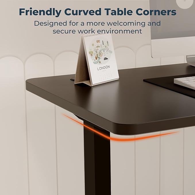 Dual Motor Standing Desk, Large Stand Up Desks, 79x31 Inches Electric Sit Stand Desks, 4 Memory Preset Adjustable Height Computer Table for Home Office with Splice Board (Black)