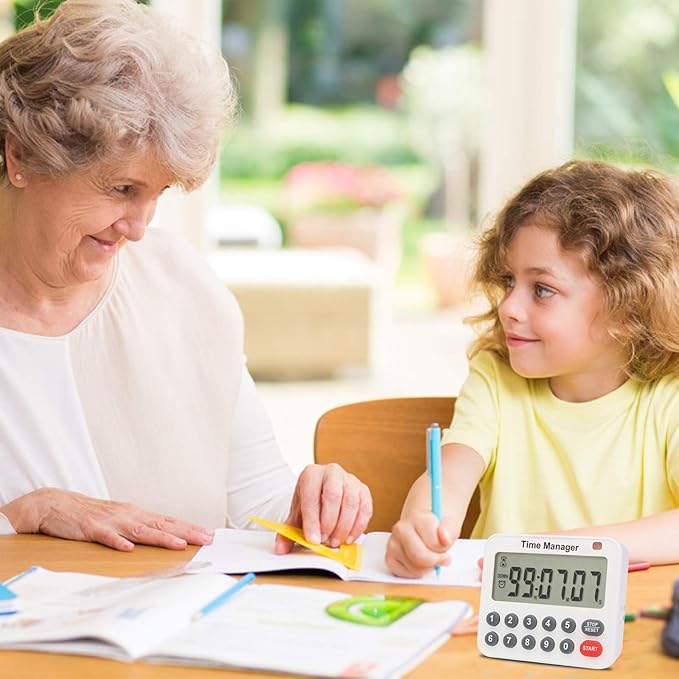 AIMILAR Digital Kitchen Timer - Magnetic Count Up Down Direct Entry Cooking Timer with Loud Alarm, Auto Shut-Off & Memory Function, 99 Hrs 99 Mins 99 Secs, 10 Key for Cooking, Exercise, Games