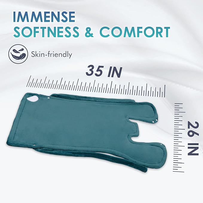 DAILYLIFE Heating Pad for Neck and Shoulders and Back, Electric Heating Pad for Back Pain Relife, 6 Heating Settings, UL Certified with Overheating Protection and Machine Washable, 26"x35", Dark Green