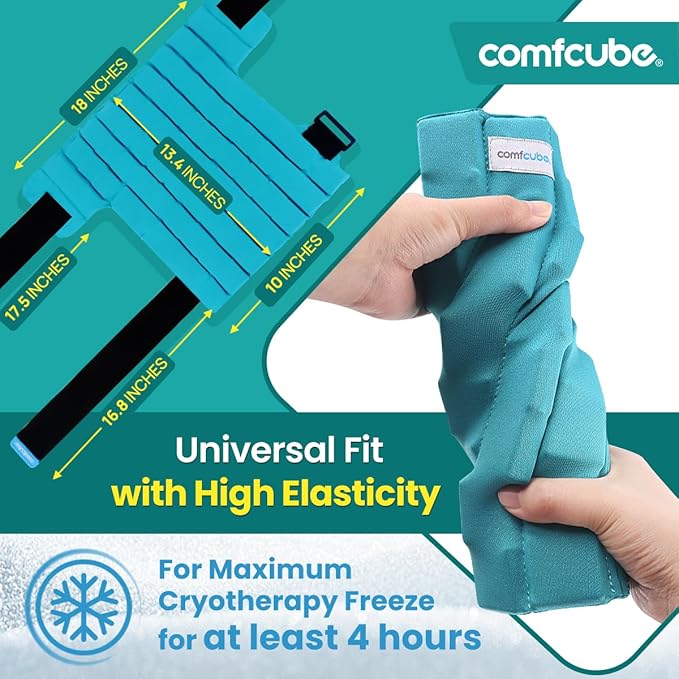 Shoulder Ice Pack Wrap for Injuries, 2 Hours Long Lasting Rotator Cuff Cold Therapy Flexible Shoulder Ice Pack for Pain Relief, FSA Eligible, Cold Pack for Tendinitis, Surgery, Swelling