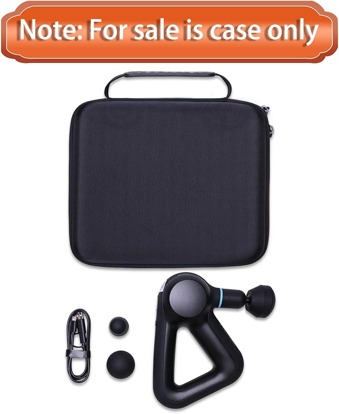 LTGEM Massage Case Compatible with TheraGun Prime G5 / G4 Tissue Therapy Massage Gun/Neck/Back/Leg/Shoulder Electric Percussion Massage Gun - Travel Protective Carrying Storage Bag, Black(Case Only)