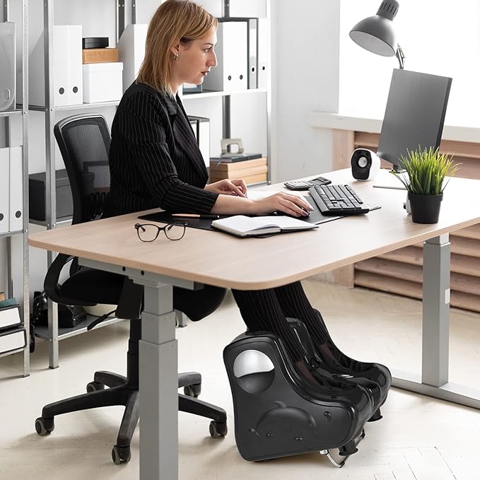 COSTWAY Foot and Calf Massager, Shiatsu Heated Electric Foot Massager with Heating, Vibration, Deep Kneading, Tilt Base, Washable Sleeves, Leg Massager for Relaxation, Foot Pain Relief