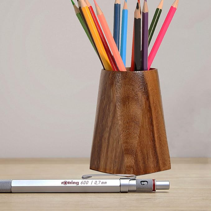 Acacia Wooden Pen Pencil Holder for Desk, Multi-purpose Pencil Cup for Office/School/Home, Pen Organizer Desk Accessories, Also Suitable for Makeup Brush Holder