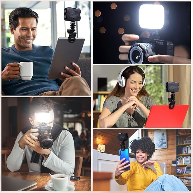 Ulanzi VL100X Selfie Light, Clip LED Light Panel for Phone/Laptop/Tablet/Computer, Bi-Color Portable Clip Camera Light with Dimmable 2500-6500K with 2000mAh Battery for Video Conference/Picture