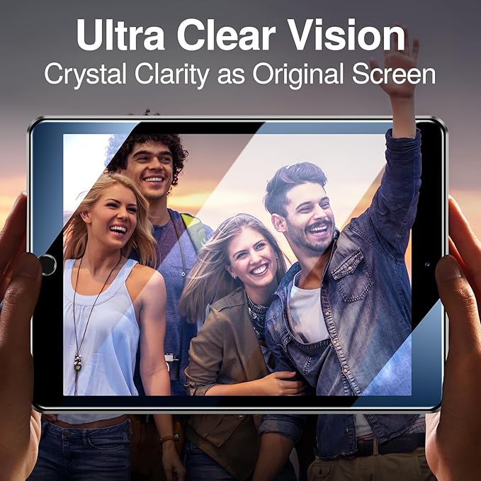 SMARTDEVIL Screen Protector for iPad 9th 8th 7th Generation (2021/2020/2019, 10.2 inch) with Easy Installation Frame, 9H Clear Tempered Glass Film, Anti-Shatter, 2 Pack