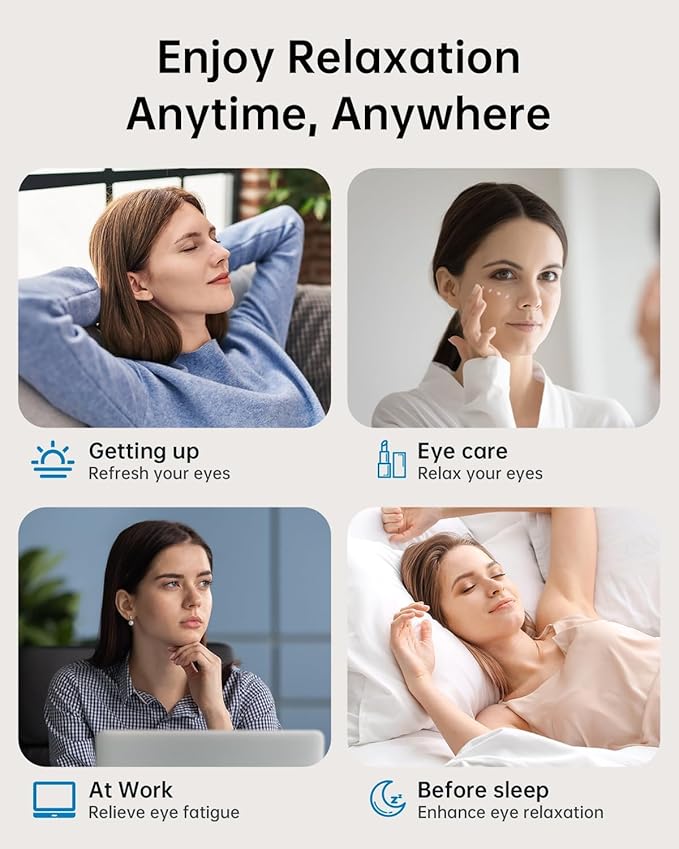 Eye Massager with Heat,Massaging Eye Mask Presents Birthday Gifts for Women mom Men him,Rrelaxing Eye Care Headache Massager Equipment for migraines Relax eyeris