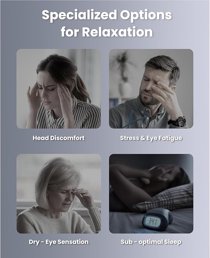 BOB AND BRAD Eye Massager with Heat and Cooling, EyeOasis 3 Eye Mask for Migraine FSA Eligible/HSA Eligible, Heated Face Massager for Dry Eye Strain Relief Improve Sleep, Birthday Gifts for Women Men