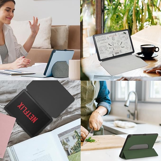 Penoval Google Pixel Tablet Case 11 inch (2023), Silicone Cover Case, Adjustable Viewing Angle, Easy Carry-on, Protective Cover Compatible with Charging Speaker Dock (Grey)