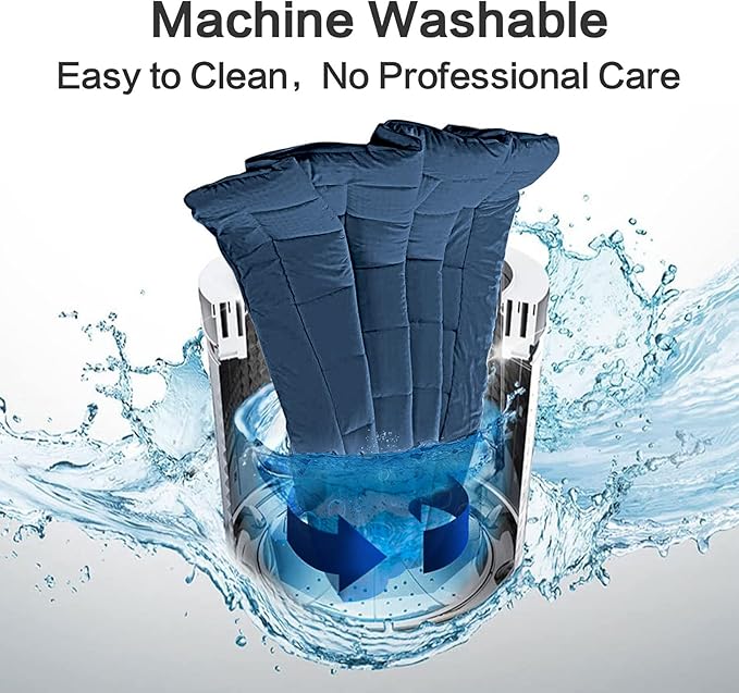 EASELAND Twin XL Mattress Pad Pillow Top Mattress Cover Quilted Fitted Mattress Protector Extra Long 8-21" Deep Pocket Cooling Mattress Topper (39x80 Inches, Dark Blue)