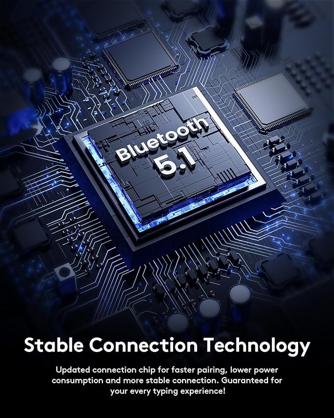 Samsers Foldable Bluetooth Keyboard with Touchpad, Full-Size Wireless Folding Keyboards with Backlight, Portable Travel for iOS Android Windows Mac OS, Support 3 Device(BT5.1 x 3), Black