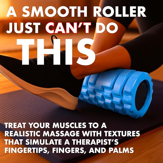 Foam Roller - Medium Density Deep Tissue Massager for Muscle Massage and Myofascial Trigger Point Release, with 4K eBook