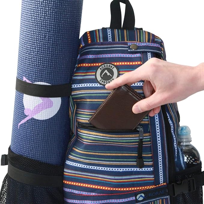 AURORAE Yoga Mat/Gym Cross-body Travel Sling Back Pack. Mat sold separately.