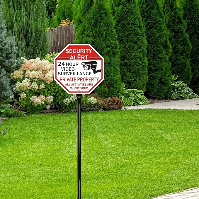 Heavy Duty Metal Sign Stakes, Black Steel, 35 Inch Length, Ground Mounting Kit with Hardware, 2 Pack