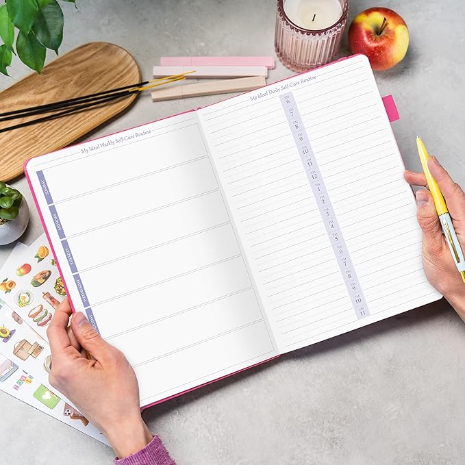 Legend Self-Care Journal – Guided Daily Reflection Notebook for Mental & Physical Health – Mood & Personal Development – 3-Month, 7x10” (Violet Blossom)