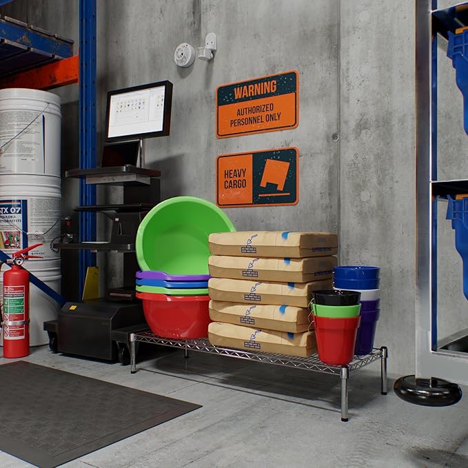 18" Deep x 48" Wide x 8" Height Wire Shelving Kit | 1-Tier | NSF Commercial Storage Rack Unit