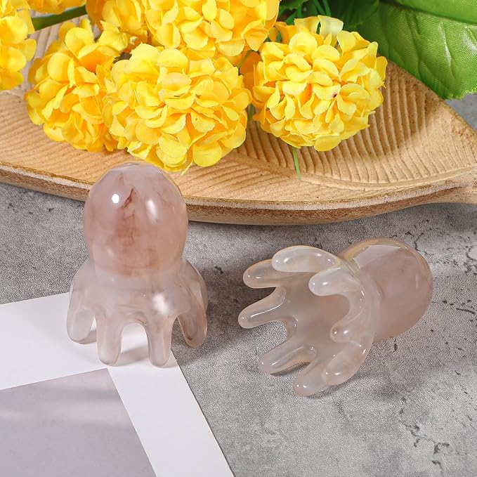 3PCS Octopus Head Massage Scalp, Resin Octopus Scalp Massage Tool, Portable 8-Legged Acupressure Manual Deep Massage Comb for Head and Body Relaxation and Hair Growth