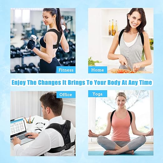 Back Brace Posture Corrector for Men and Women - Invisible & Mesh Breathable Upper Back Brace - Adjustable Back Straightener - Relieve Shoulder, Neck & Back Pain, L(38-48inch) 1PCS