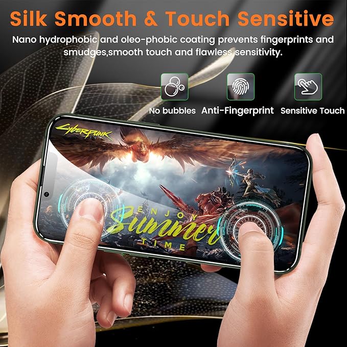 3+3 Pack Privacy Screen Protector for iPhone 13 6.1-Inch with 3 Pack Camera Lens Protector, Anti Spy Tempered Glass Film 9H Hardness Bubble Free Case Friendly