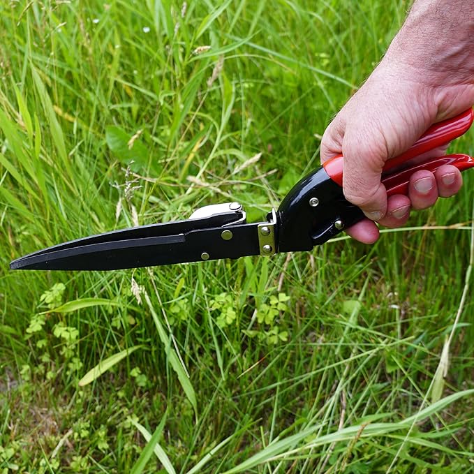 Grass Shears - Garden Clippers with Rotating Handle - Grass Cutter Edging Shears - Hedge Trimmer Garden Shears - Hedge Clippers or Yard Scissors for Outdoor Edges and Hedges by Kings County Tools