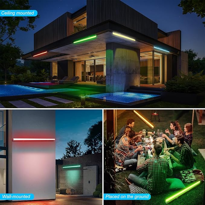 Wall Washer Light RGBW Color Changing Outdoor Bar Lights Waterproof Plug in 39 Inch Stage Light Bar RGB Wall Wash Lighting for Commercial Advertising Boards Lighting