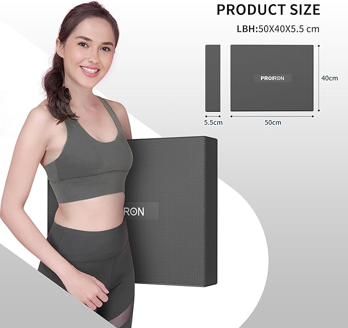 PROIRON Balance Pad,Super Wear-resistant PU- NOT TPE!!!- Foam Balance Pad with Superb Rebound Performance for Stability Training,Physical Therapy,2.2 Inch Extra Thick Anti Fatigue Mat,Standing Desk Mat Office Home