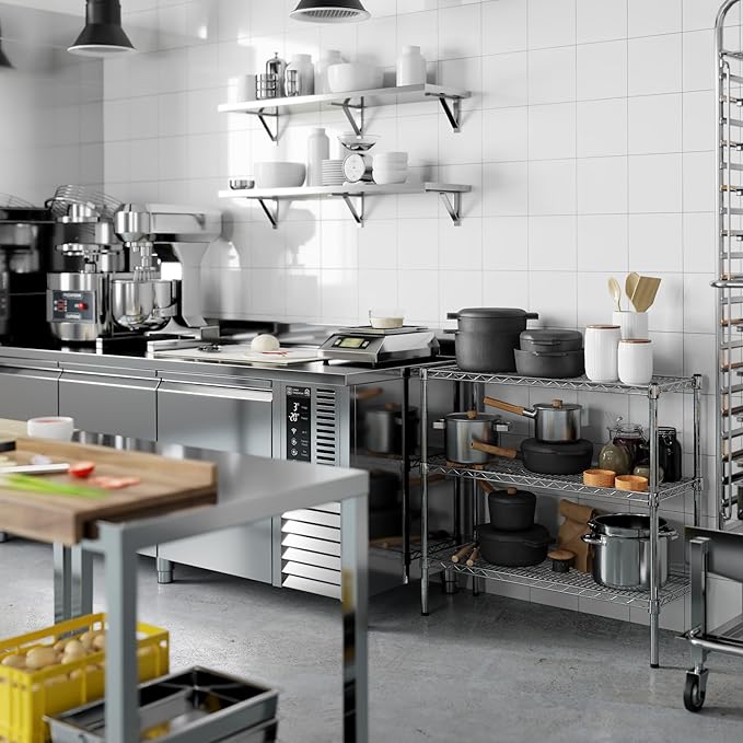 14" Deep x 36" Wide x 34" Height Wire Shelving Kit | 3-Tier | NSF Commercial Storage Rack Unit