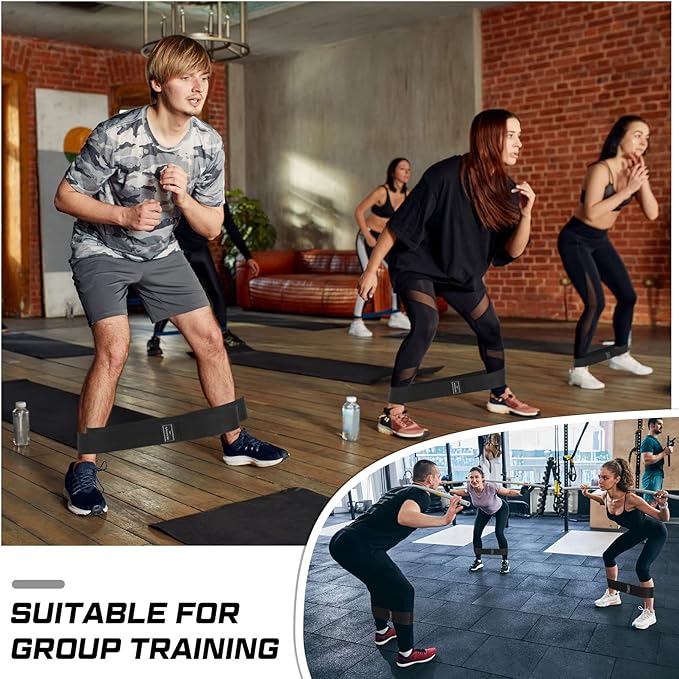 24 Pcs Fabric Resistance Bands for Working Out Strength Exercise Bands for Women Men Resistance Loop for Legs and Butt, Yoga, Pilates, Rehab, Fitness and Home