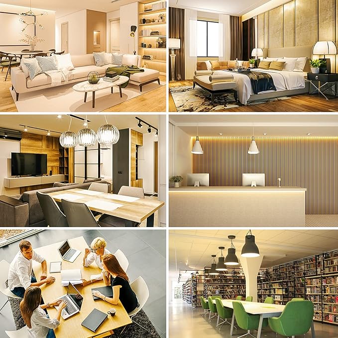 Linkind A19 LED Light Bulb, 60W Equivalent Light Bulbs, 8.5W 3000K Warm White, 800 Lumens Non-Dimmable LED Bulb, E26 Standard Base, 6-Pack