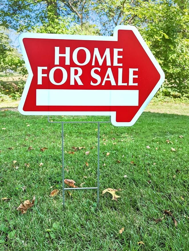 30" Heavy Duty Yard Stakes, 5 Pack, .25 Diameter Metal Frame Wire Step Stake for Yard Signs (5 Pack)