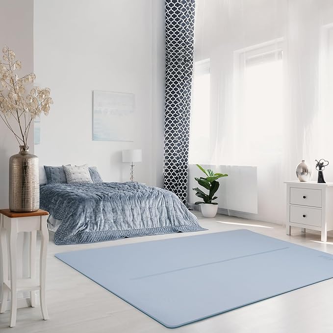 Large Yoga Mat (6'x4') – 1/4" & 1/2" Thick Exercise Mats for Home Workout, Extra Wide Workout Mats for Home Gym, Yoga, Pilates, Stretching, Floor & More