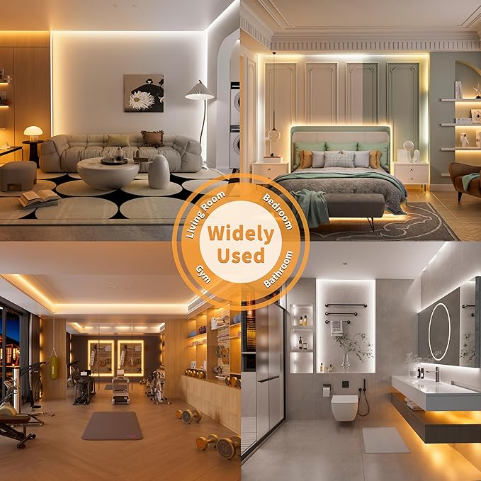 PAUTIX COB LED Strip Lights Addressable 2700K-6500K Chasing White Light CCT Smart IC Tunable Tape Lights 16.4ft Super Bright Dimmable,Alexa Voice Control,for Under Cabinet Bedroom Kitchen DIY Lighting