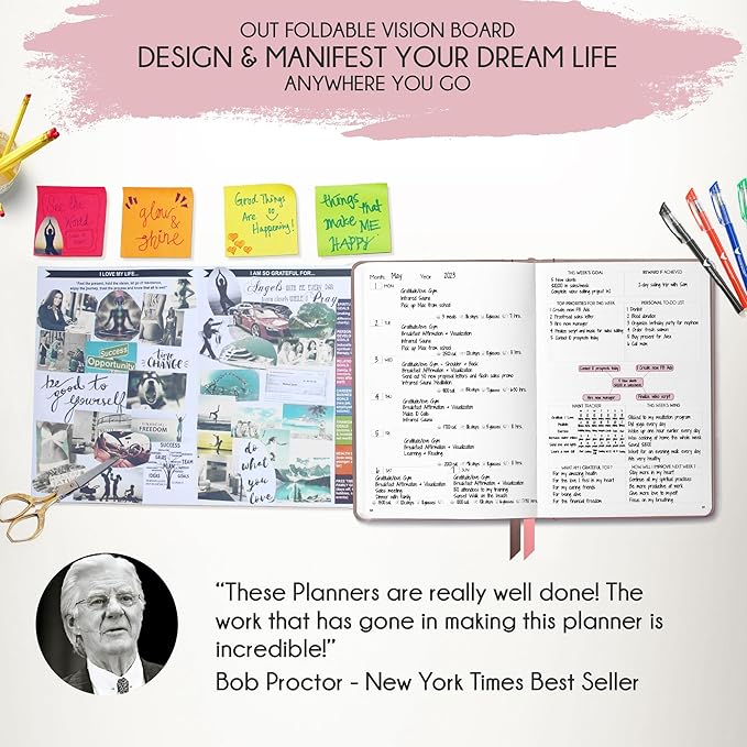 Life Planner - A 12 Month Journey to Crush Your Goals, Increase Productivity, Passion, Success & Happiness - Weekly & Monthly Life Planner, Habit-Tracker, Gratitude Journal & Organizer, A5