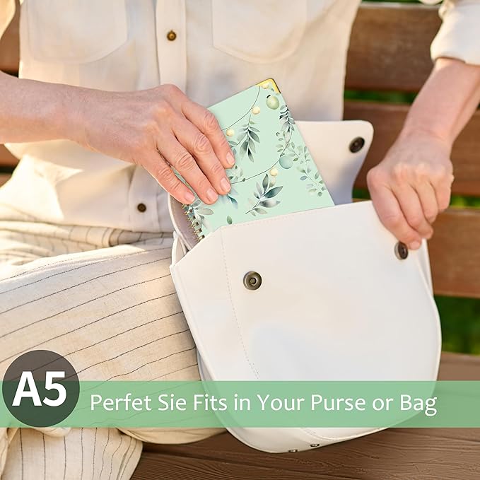 The Gratitude Journal for Women Men, 5 Minute Daily Gratitude Journal Spiral with Prompts & Quotes for Self Care, Happiness, Affirmation and Mindfulness, Hardcover, 5.9"x8.6"