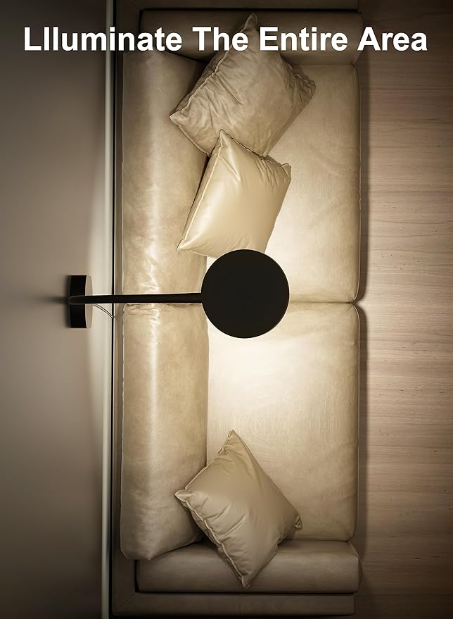 deeloop LED Wall Mounted Reading Light for Bed, Book Light for Wall Bedside Lamp with USB Output, 4 Hour Auto-Off Timer Lights,Eye-Caring Reading Lamp with 5 Dimmable 360° Gooseneck Headboard Light