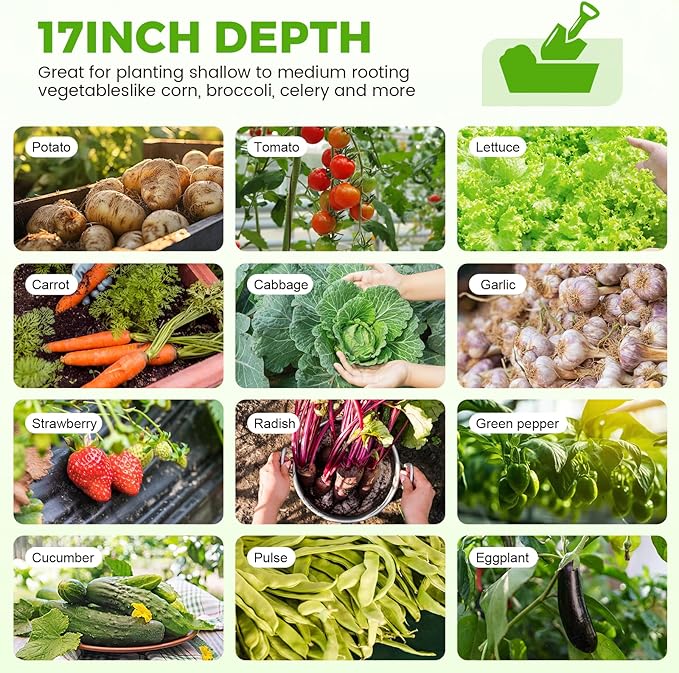 Land Guard 18“ Tall 4×2ft Galvanized Raised Garden Bed Kit, Galvanized Planter Garden Boxes Outdoor, Oval Large Metal Raised Garden Bed for Vegetables……… (Modern Gray, 4×2×1.5ft)