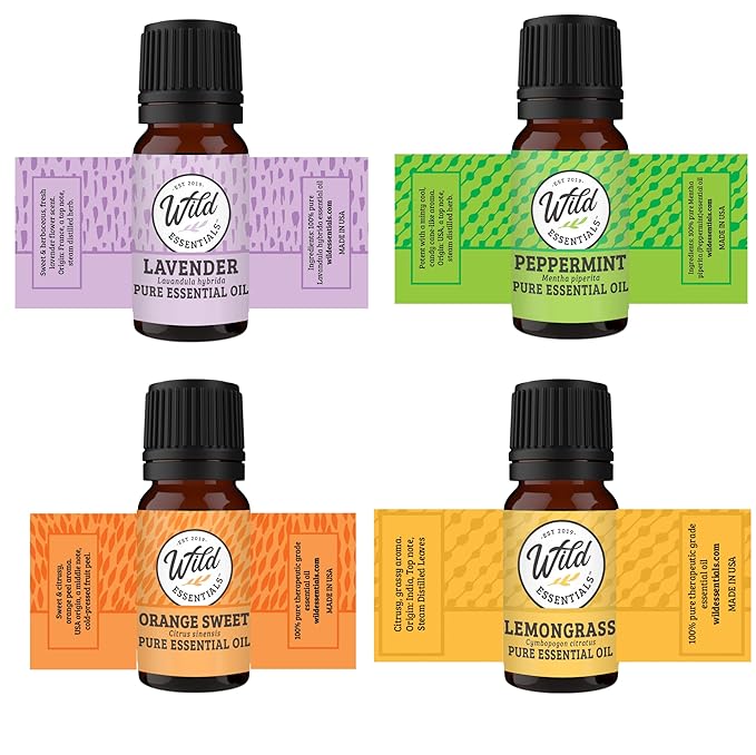 Wild Essentials Tree of Life Essential Oil Leather Wrap Bracelet Diffuser Kit, Gift Set, Lavender, Lemongrass, Peppermint, Orange Oils, 12 Pads, Customizable Color Changing Perfume Jewelry, Brown