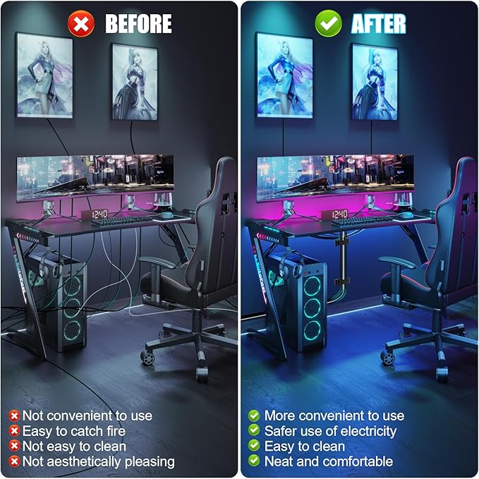 XHF 50 PCS Self Adhesive Cable Clips(L) Black,Wire Clips Cable Management Wire Organizer Cord Holder for Under Desk, Car, Wall, TV PC Ethernet Cable