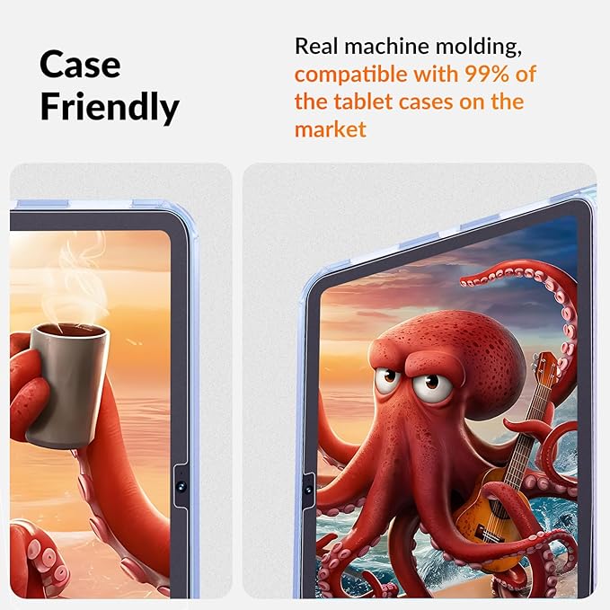 KCT 2 Pack Paperfeel Screen Protector for iPad 11th A16 2025 (11 inch) / iPad 10th Generation 2022 (10.9 inch) AlignGuard Pro EZ Install, Write as Real Paper, High Sensitivity, Anti Glare