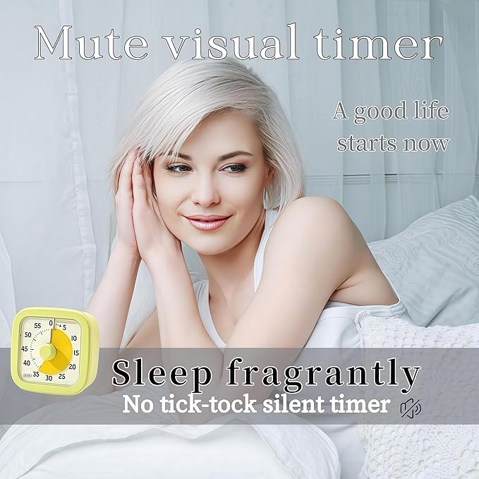 Visual Timer for Kids Timer Home - 60 Minute Kids Visual Timer for Classroom Home Office, Countdown Clock for Teaching Work Meeting, Pomodoro Timer for Time Management (Avocado Green)