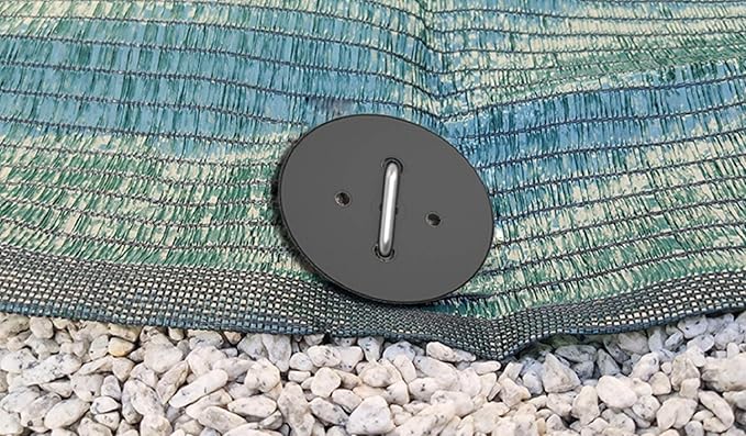 AAGUT 100 Pack Landscape Staples with Gasket Washer Caps, 6 Inch Vapor Barrier Stakes, Metal Garden Stakes Landscape Fabric Staples for Gardening Landscaping, Sod Fence Yard Lawn Ground Weed Mat Pins