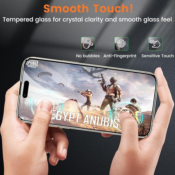 4 Pack Privacy Screen Protector for iPhone 17 Air 6.5-Inch with 4 Pack Camera Lens Protector, Anti Spy Tempered Glass Film 9H Hardness Bubble Free Case Friendly