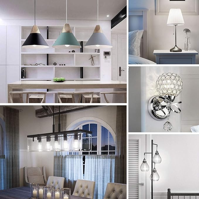 12-Pack Vintage 7W ST58 LED Edison Light Bulbs 60W Equivalent, 850Lumens, 5000K Daylight White, E26 Base LED Filament Bulbs, CRI90+, Antique Glass Style Great for Home, Bedroom, Office, Non-Dimmable