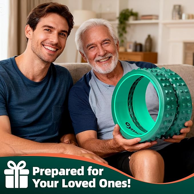 Back Roller for Back Pain Reliefn & Stretching, Deep Tissue Massage Roller Supports Up to 530 lbs / 240 kg, 5.5''-7.5'' Curved Foam Roller for Home Stretching & Physical Therapy