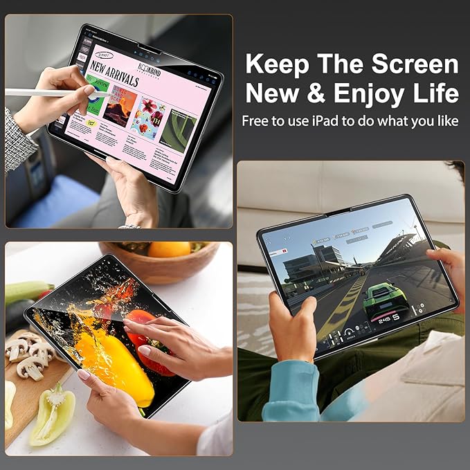 SPARIN 2 Pack Screen Protector for iPad Air 13-inch M3 M2 (2025&2024), Tempered Glass with Easy Application Tray, Case Compatible, Anti-Scratches, High Definition