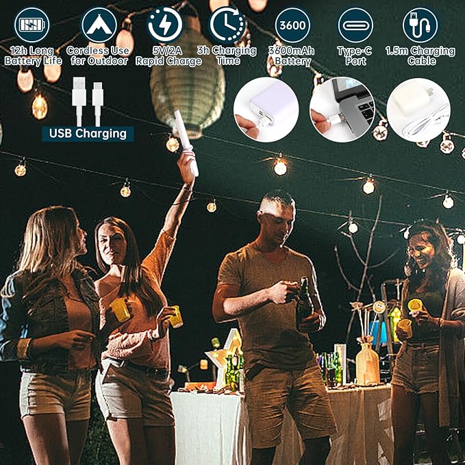 Rechargeable Video Conference Light with 3 Models and 5 Brightness Levels,Built-in 3600mAh Battery for Tiktok,Facebook,Meeting,Bookshelf Ceiling, Streaming, Piano, Emergency Tube Light