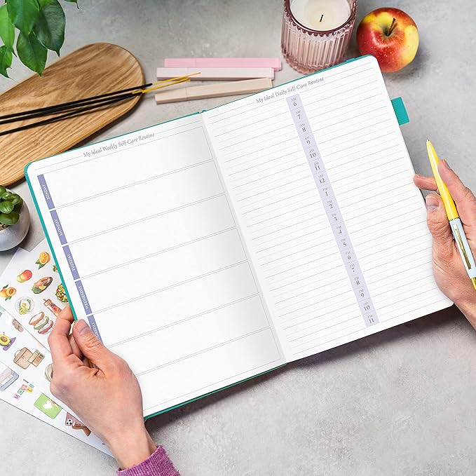 Legend Self-Care Journal – Guided Daily Reflection Journal to Support Mental & Physical Health – Daily Mood, Meditation & Personal Development Notebook – 7.1x10.5”, Lasts 3 Months (Turquoise)