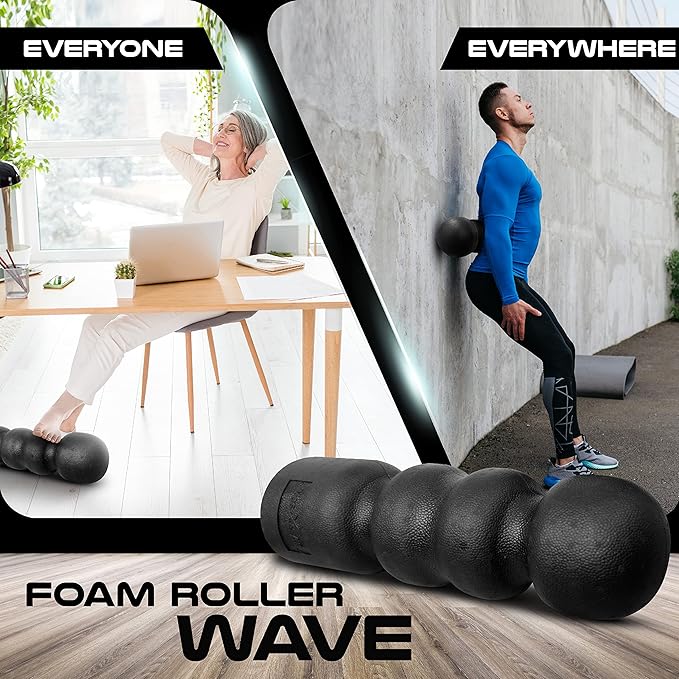 Yes4All EVA Firm Foam Rollers for Yoga & Pilates, Available in 12, 18, 24, 36 inch, Yoga Roller for Massage, Stretching, Core Strengthening