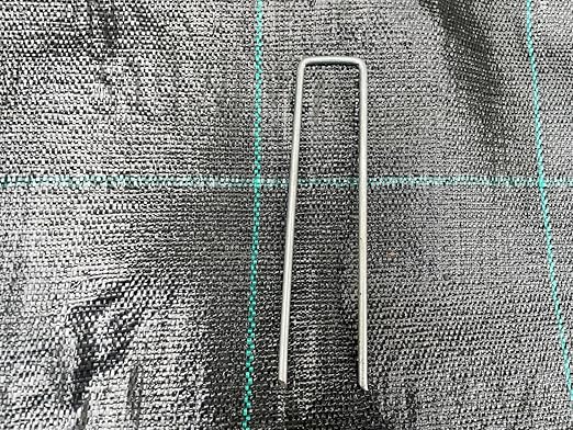 Sandbaggy USA Made 6-inch Landscape Staples - Garden Stakes - Landscaping Fabric, Netting, Sod, Artificial Turf (Standard (Galvanized), 200)