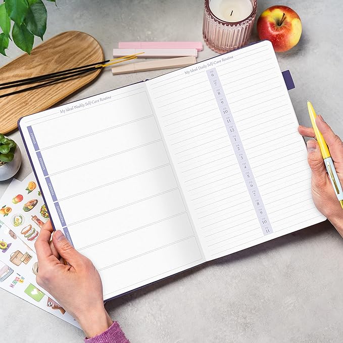 Legend Self-Care Journal – Guided Daily Reflection Journal to Support Mental & Physical Health – Daily Mood, Meditation & Personal Development Notebook – 7.1x10.5”, Lasts 3 Months (Purple)